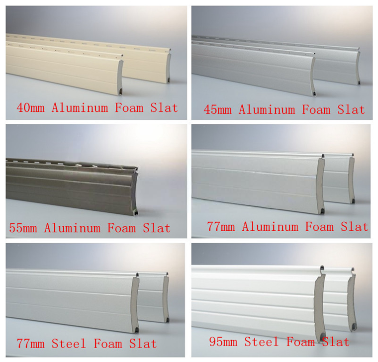 Automatic Aluminum Louvered Roller Shutter Door insulated panel