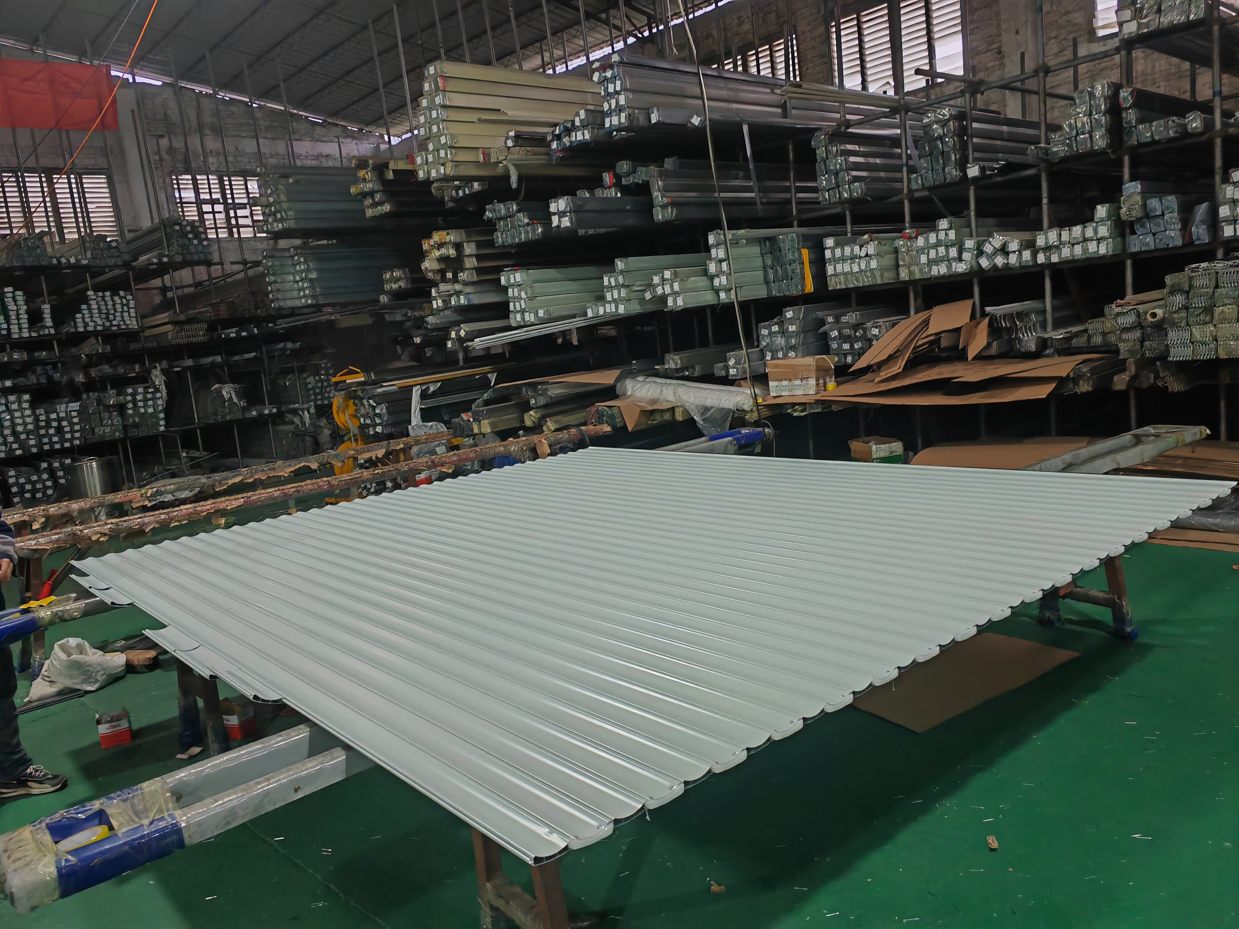 Automatic Aluminum Louvered Roller Shutter Door panel detail 1
