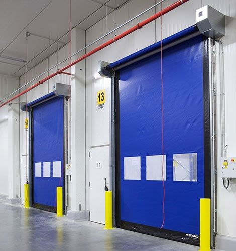 Self Repairing High Speed Cold Storage Door with Fabric and Steel