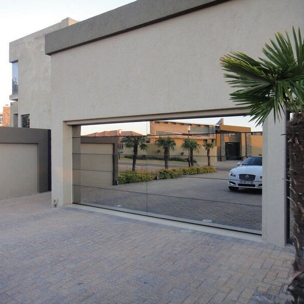 Frameless Full Glass Sectional Garage Door
