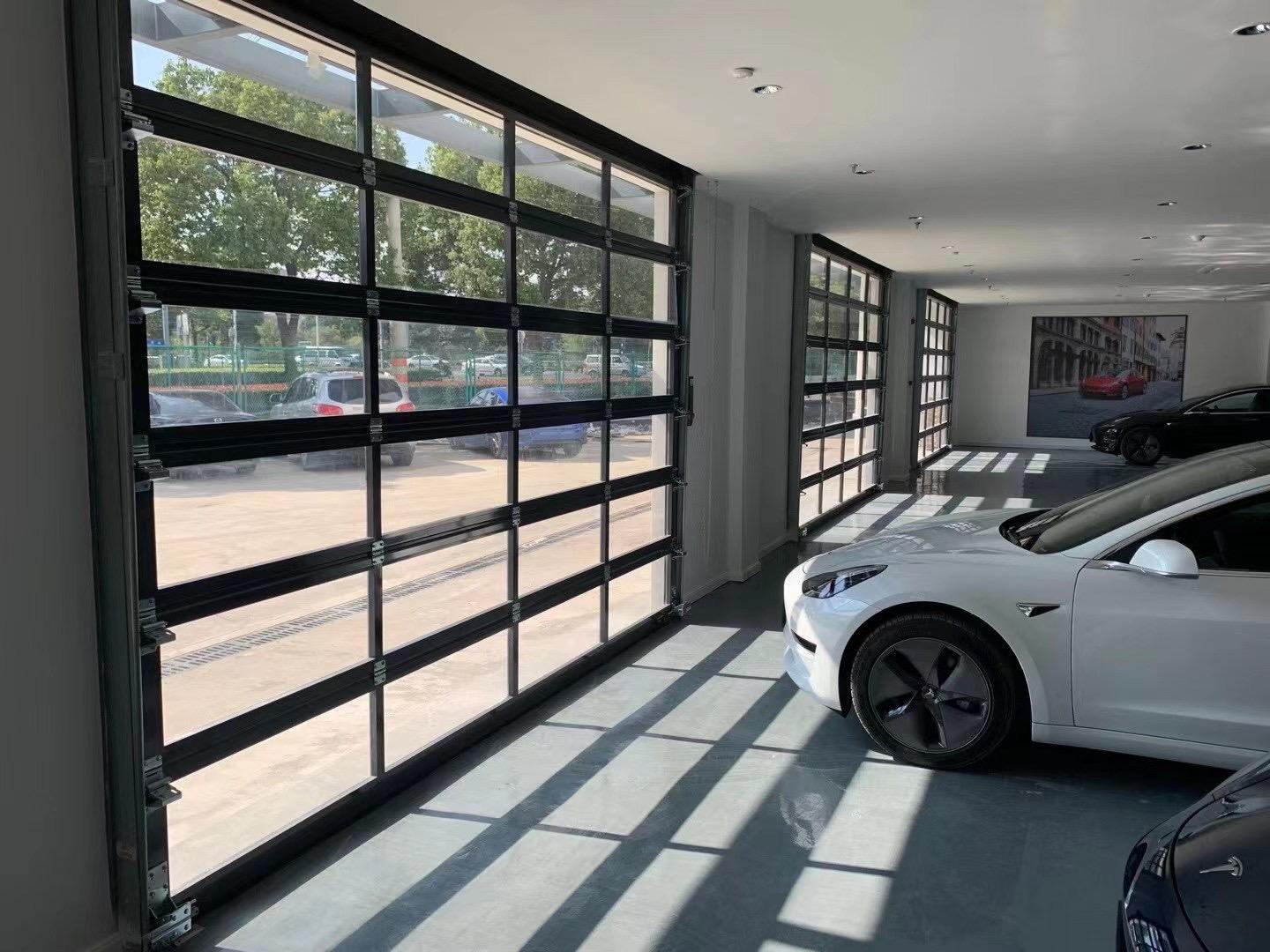 42mm Insulated Aluminum Glass Garage Door with Smart Automation product description 2