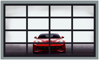 Transparent Tempered Glass Aluminum Garage Door product description 1-1
