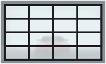 Transparent Tempered Glass Aluminum Garage Door product description 1-2