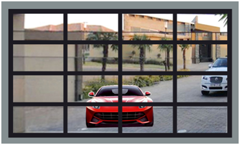 Transparent Tempered Glass Aluminum Garage Door product description 1-3