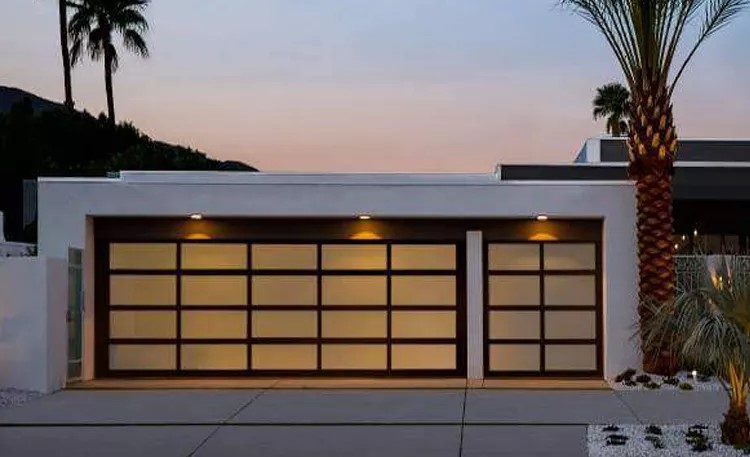 Transparent Tempered Glass Aluminum Garage Door product description 3