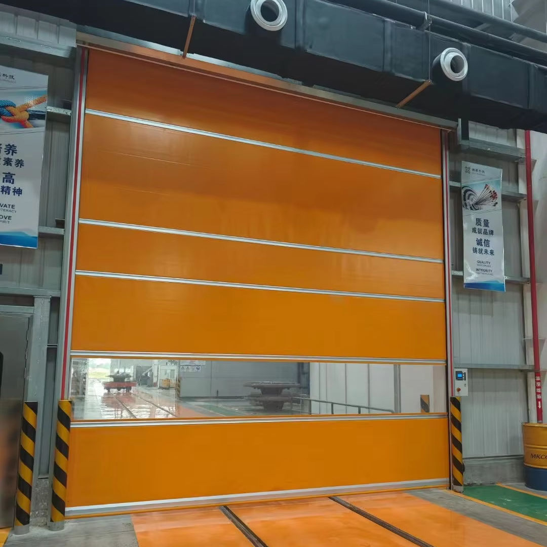 Customized Flame Retardant PVC High Speed Door with Vision Panel