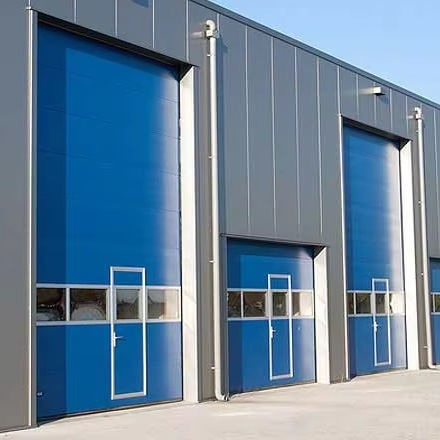 loading dock sectional door for truck bay
