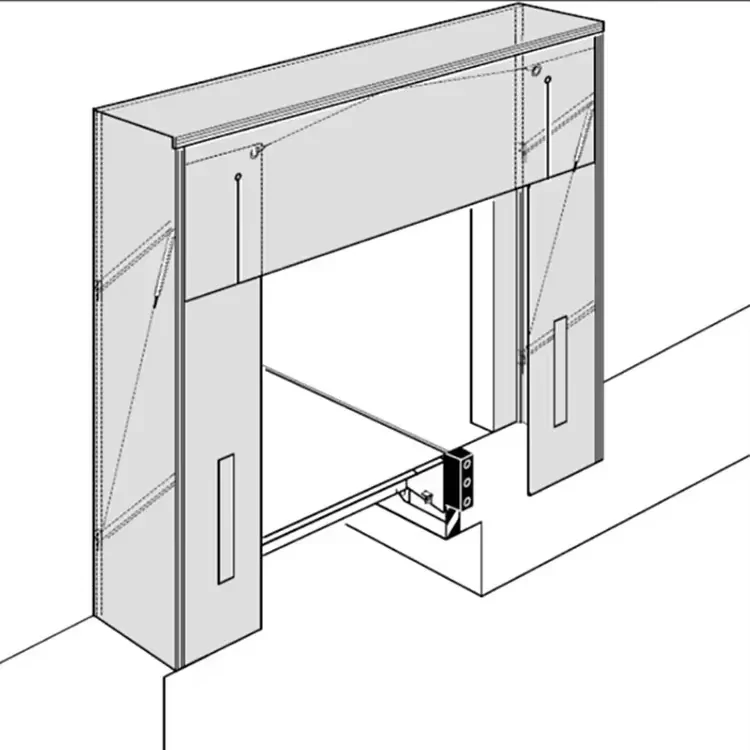 Mechanical Dock Shelter for Workshop Loading Bays — Dock shelter technical drawing
