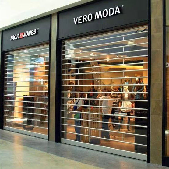 Commercial Clear Polycarbonate Roll-Up Security Door
