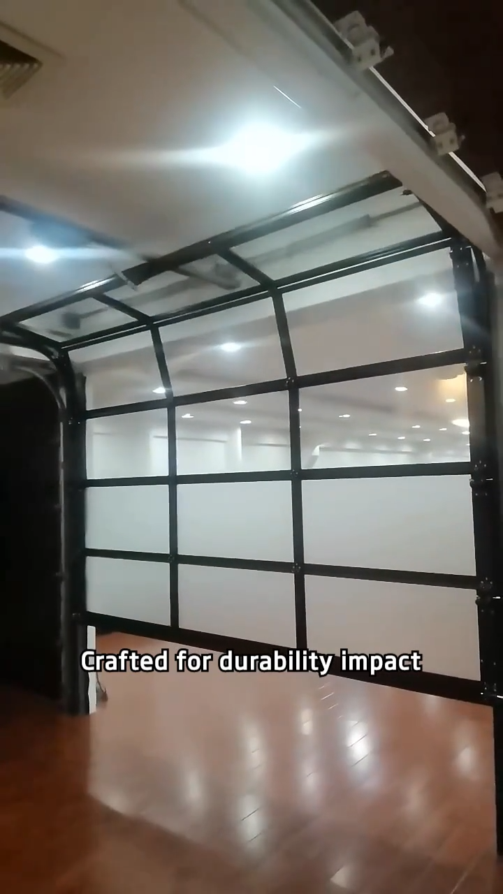 Glass Sectional Garage Door Lifting Demonstration
